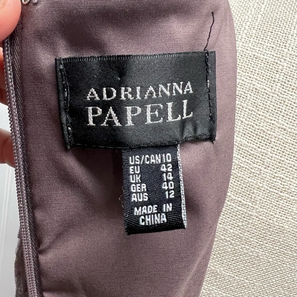 Adrianna Papel Silver Shimmer Embroidered Ribbon Dress Sz 10 - Picture 7 of 10